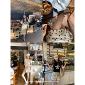 棉麻波点休闲半身裙百搭通勤中裙短裙带安全裤 aaaaxbbb 盐海列车