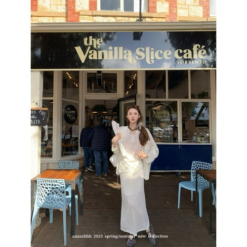 aaaaxbbb针织防晒套装背心开衫