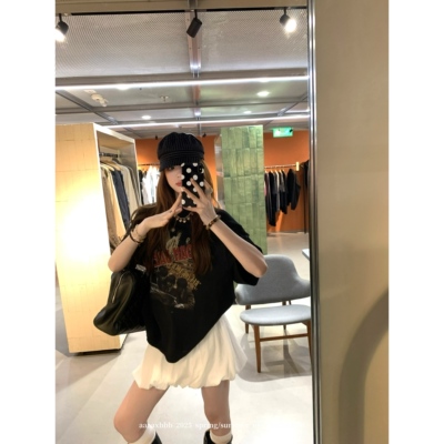 aaaaxbbb花苞裙天丝短裙半身裙