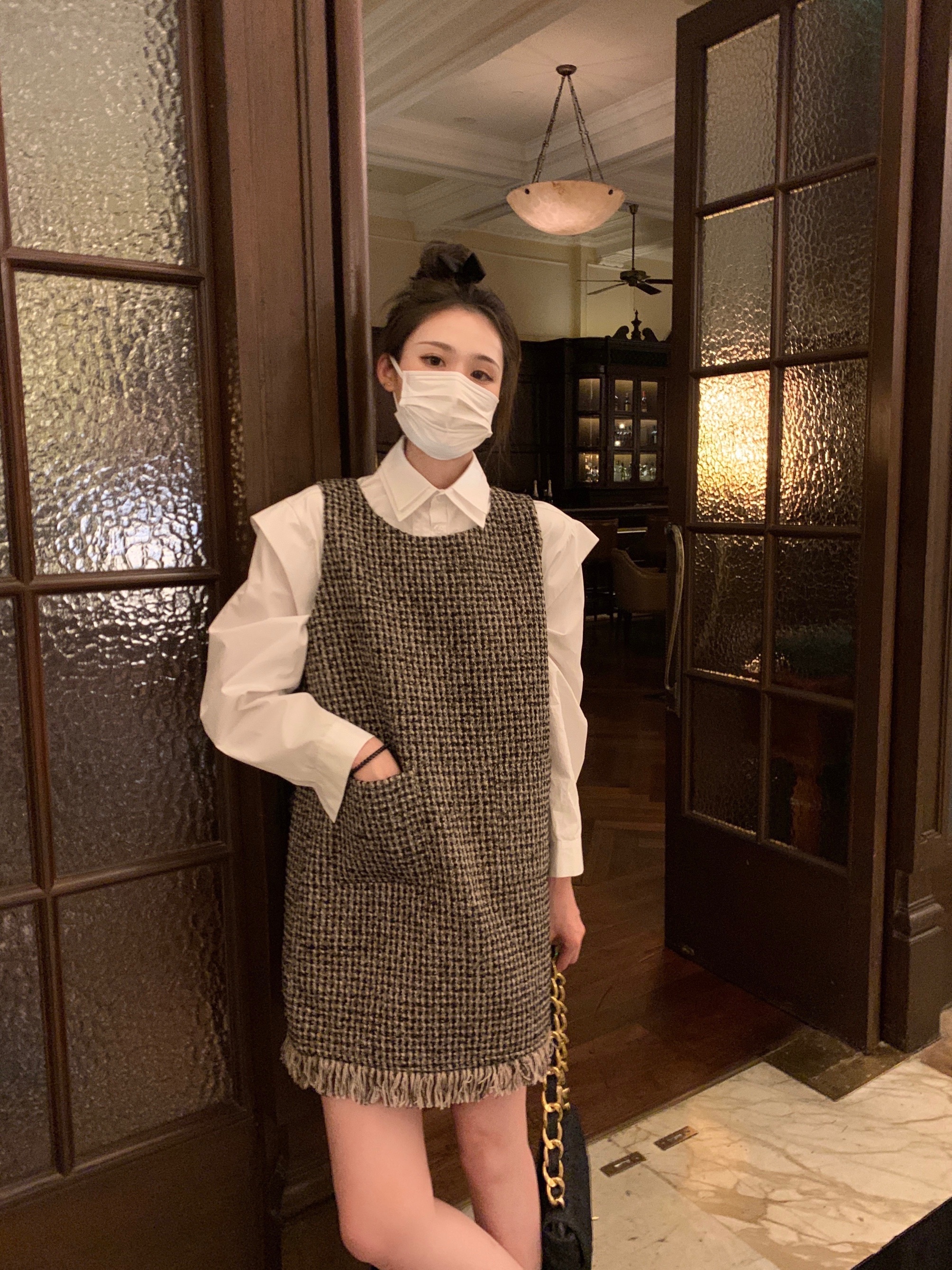 aaaaxbbb背心裙小香风