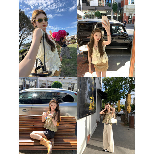 aaaaxbbb南欧晴屿蕾丝花边吊带