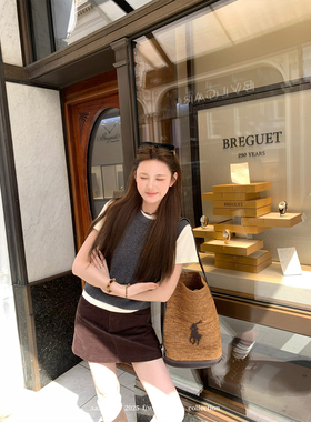 aaaaxbbb 岛屿花园 三色全棉灯芯绒短裙通勤显瘦A字半身裙女秋冬