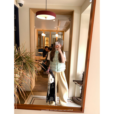 aaaaxbbb百搭糯糯休闲裤松紧腰