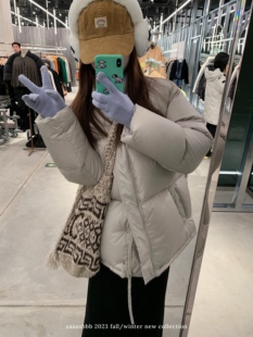 aaaaxbbb 诺丁格蕾 90白鸭绒羽绒服中长款冬季宽松显瘦休闲面包服