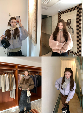 aaaaxbbb 诺亚雪松 新国标90白鸭绒针织帽羽绒服拉链设计秋冬外套