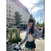 老钱风纯亚麻夹克长袖 aaaaxbbb 左岸1975 翻领外套通勤休闲上衣女