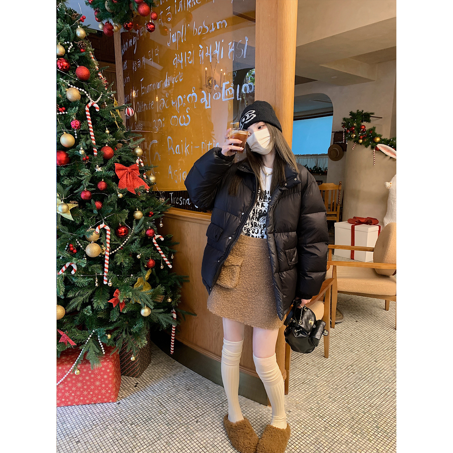 aaaaxbbb保暖秋冬半裙