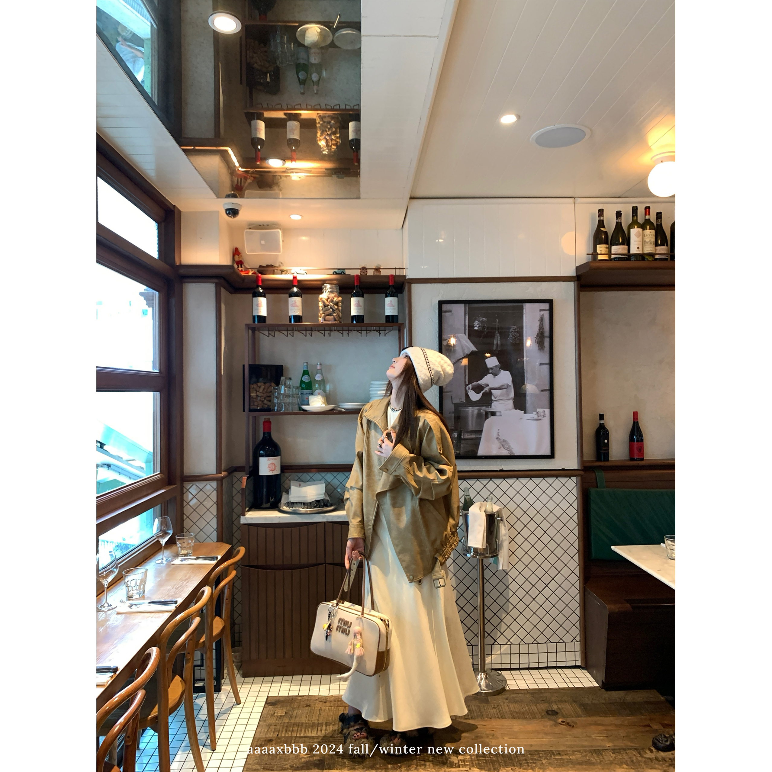 aaaaxbbb两色缎面半身裙长裙显瘦