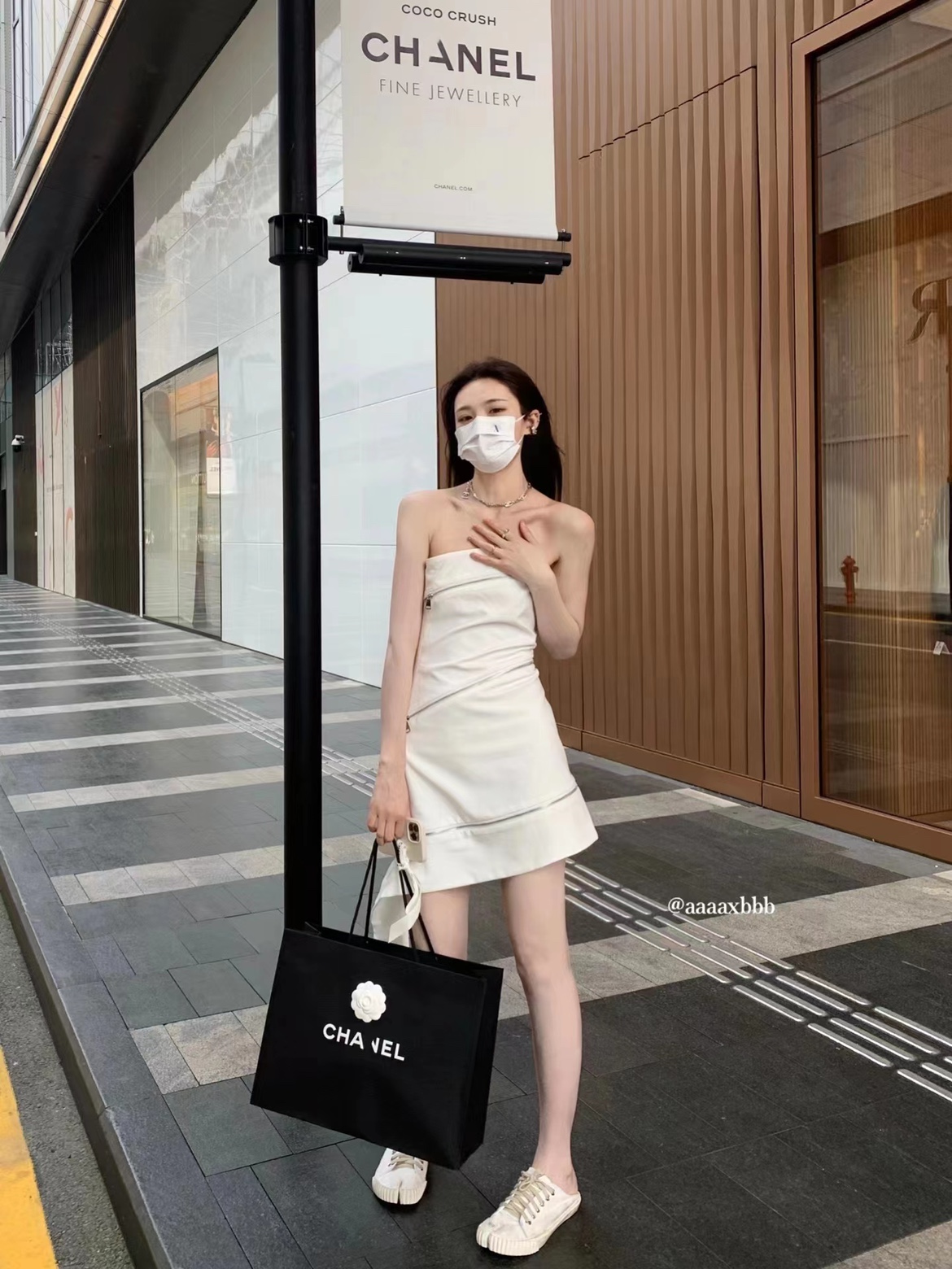 夏日芍药黑银派对时尚性感抹胸