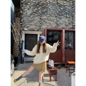 aaaaxbbb 薄荷姜红茶 三色不规则羊毛百褶裙短裙高腰半身裙女秋冬