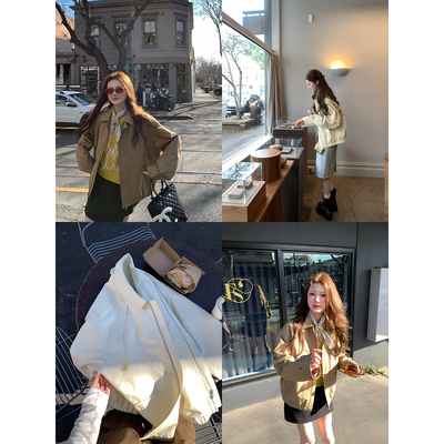 aaaaxbbb式翻领拉链夹克外套