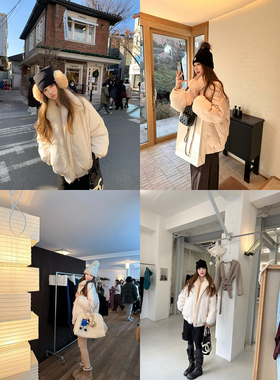 aaaaxbbb 白雪公主 新国标90白鸭绒派克羽绒服白色狐狸毛领外套冬