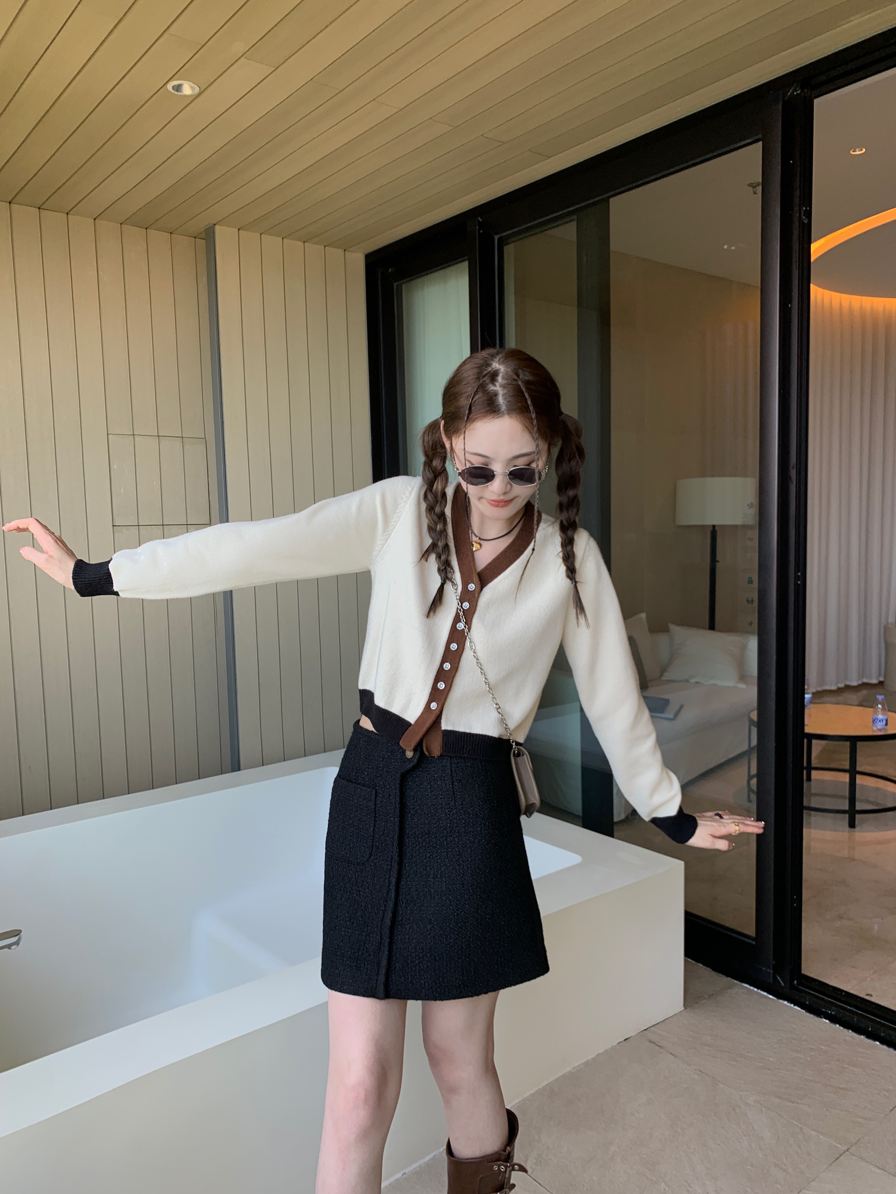 aaaaxbbb小香质感半身短裙