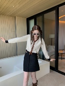 aaaaxbbb爱尔兰之雾 小香质感半身短裙高级感气质显瘦百搭A字裙女