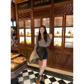 aaaaxbbb圣洛都女枪手 不对称哑光皮裙口袋半身裙A字裙设计感短裙