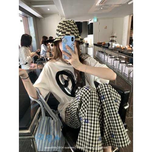 aaaaxbbb印花纯棉t恤短袖上衣新