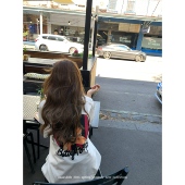 贝蒂 新衣 两色全棉印花短袖 aaaaxbbb 时髦长袖 百搭显瘦黑白T恤