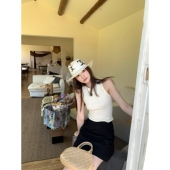 风起德尔畔 桑蚕丝羊毛针织背心无袖 上衣百搭修身 aaaaxbbb 打底衫