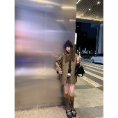 du家定染色羊毛大衣女中长款 aaaaxbbb 马泰拉之舟 显瘦气质外套