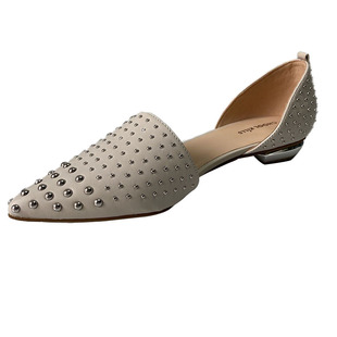 尖头内外真皮平底舒适休闲浅口显瘦百搭 铆钉凉鞋 CHOOL KILLS个性