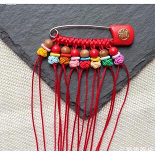 固定安全别针儿童金刚结配饰婚庆防回弹口水巾孕妇配件婴儿红色