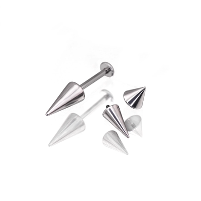 外螺纹外牙丝尖锥替换饰品头合金唇钉眉钉眉钉虎牙钉魔鬼钉