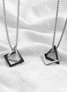 基础百搭合金吊坠项链男嘻哈潮酷