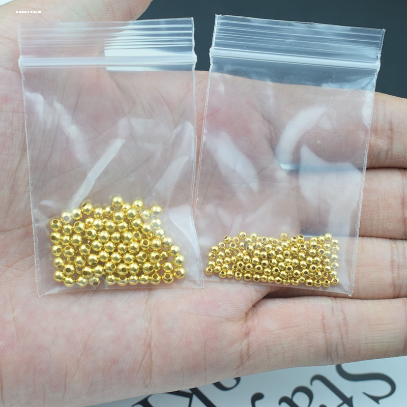 光面黄金色金珠散珠小珠子珠古法金豆豆DIY圆珠