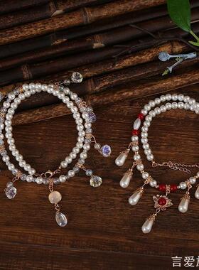 儿童汉服璎珞珍珠项圈女童古装