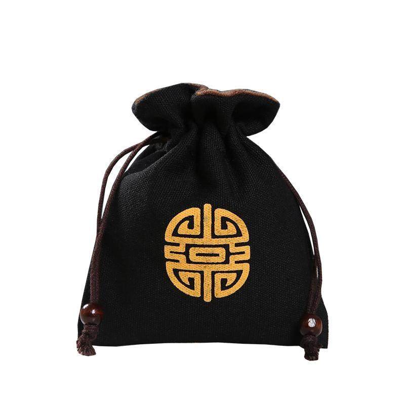 首饰袋手串盘珠袋子棉麻袋绒布袋文玩小布袋盘玩收纳袋福袋锦囊袋