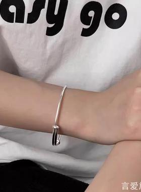 光面推拉手镯女简约ins小众设计