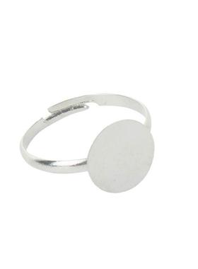 铜色圆盘底托手工戒指DIY玻璃罩