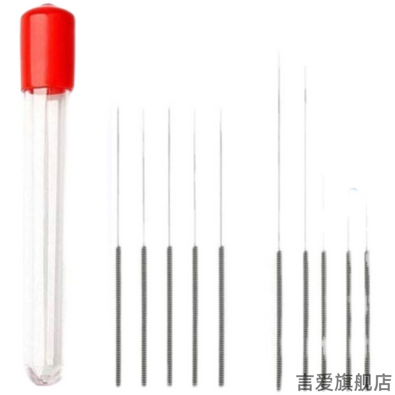 模具喷头喷嘴通针金属超细0.1mm针尖约0.3mm吸嘴点胶头清堵针