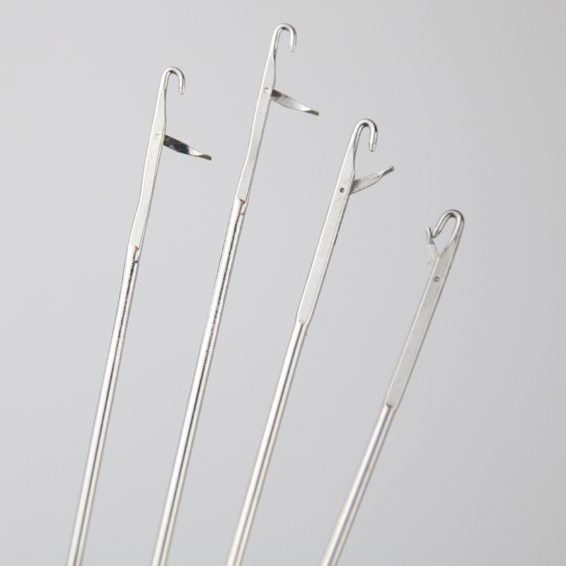 超长钩针翻带器不锈钢长反耳钩针穿带针diy穿绳器工具