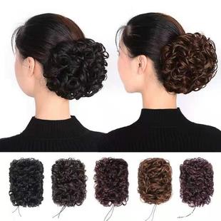 假发人发旗袍盘发器新娘盘头拉花号花苞卷发包发圈蓬松复古