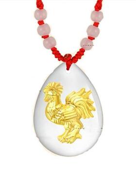 复古风晶白仿水晶十二生肖男女