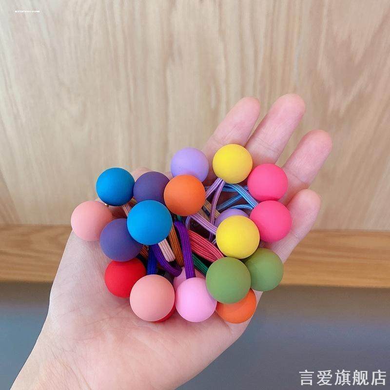 儿童发绳女日韩绑头绳圆球糖果彩色发圈橡皮筋可爱公主扎马尾皮套