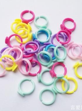 手工DIY自制儿童戒指托粉色