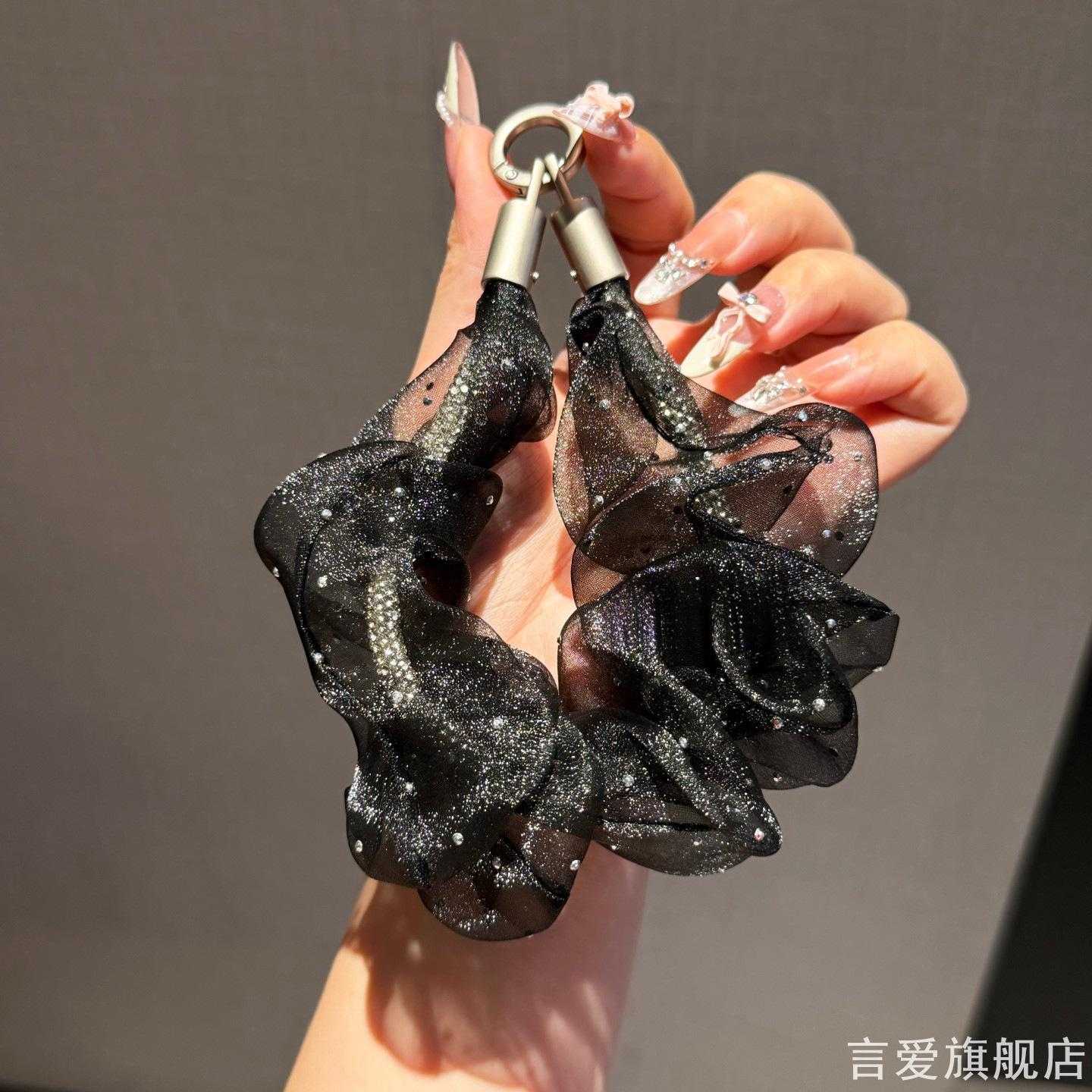 满天星细钻透明纱腕带碎钻褶皱细钻绳个性手腕绳家用收纳