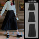 衬衫 百褶裙中长款 半身长裙大码 学院风jk制服长袖 套装 学生班服女秋