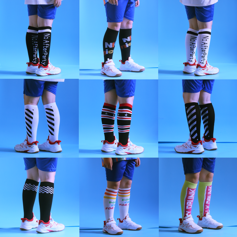 中大女童韩版纯棉字母高筒袜学生时尚街拍护腿袜男童街舞走秀长袜