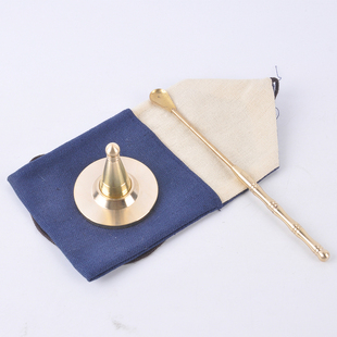 塔香模铜香炉携带旅行香薰模具迷你锥形香粉香道用品香炉三件套装