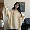 T-shirts Sweater ins Autumn 2020 new pattern Korean Edition Easy Lazy Mid length version Western style coat