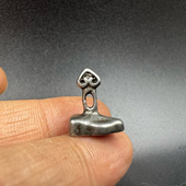 文玩侧挂坠元 西藏式 擦擦模具小吊坠藏式 素铁隔珠配饰