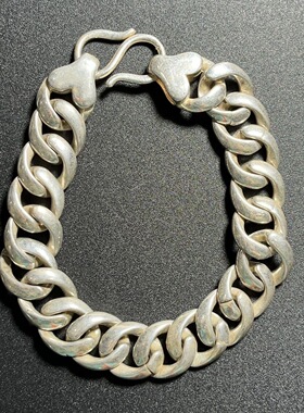 古玩收藏老银民俗手链老银匠手工苗银本命转运招财手饰男款银饰品