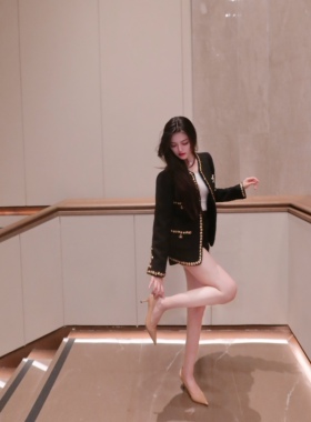 甜心小妙｜优雅大小姐｜2022经典小香风专柜正品女士外套黑色