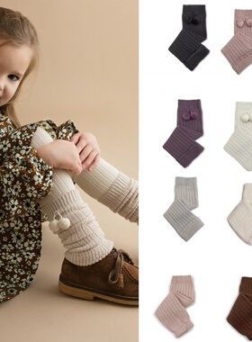 法国Collegien现货2025年秋冬女童新款保暖羊毛护腿儿童小腿袜套