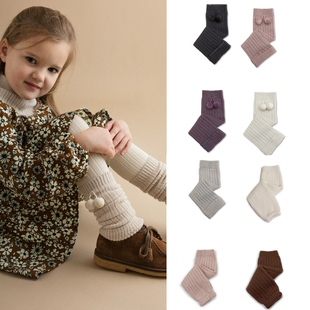 法国Collegien现货2025年秋冬女童新款保暖羊毛护腿儿童小腿袜套