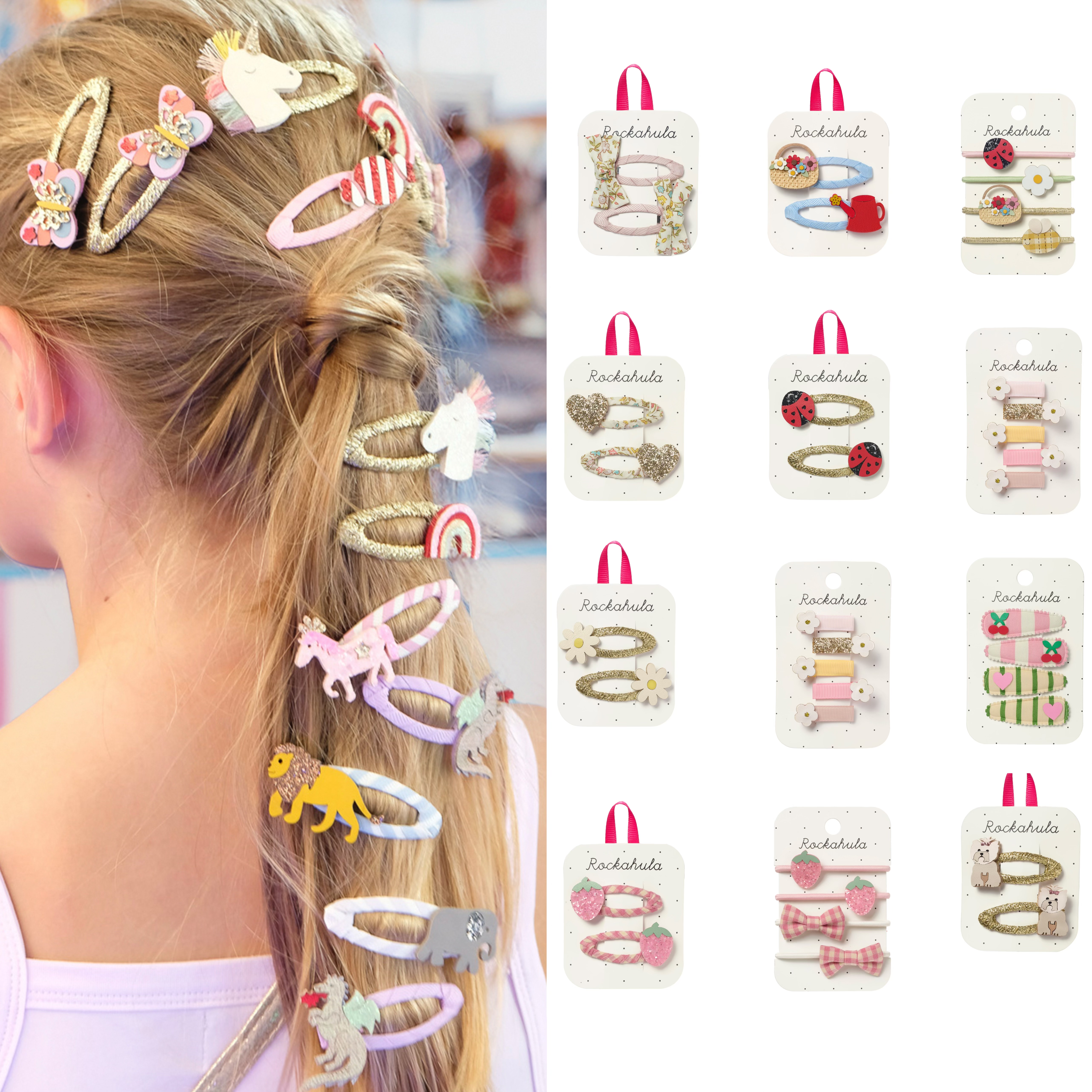童心家现货英国rockahula 26ss女童发夹发圈发绳收纳生日儿童发饰