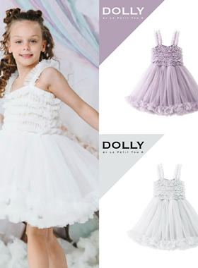 现货Dolly by lepetittom 儿童褶边吊带裙公主风蓬蓬裙生日连衣裙